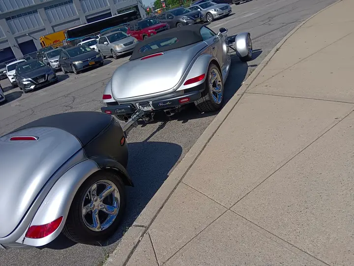 Classic roadster after a wash